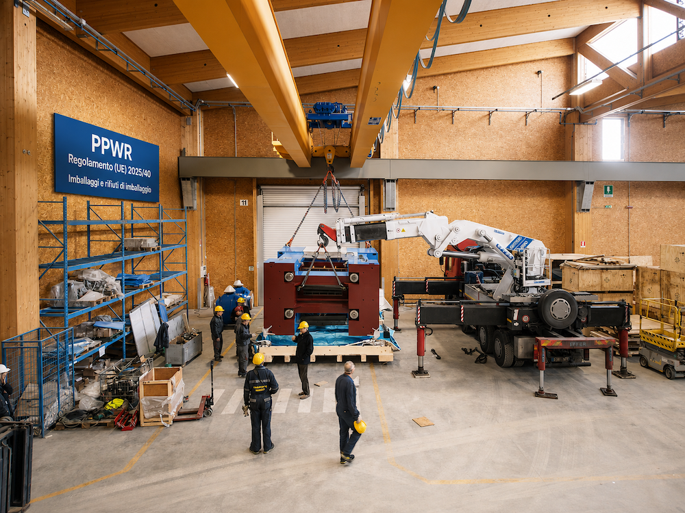 servizio imballaggio industriale in legno PPWR sede Novello